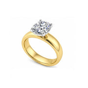 14K White & Yelloow Solitaire Engagement Ring