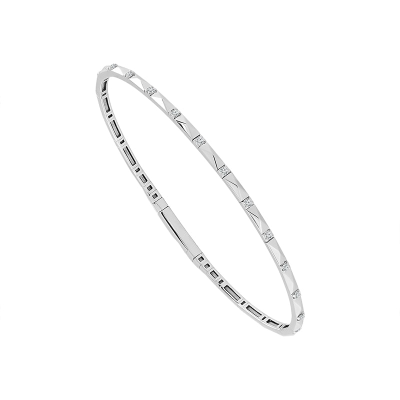 14K White gold Flexible Diamond Bracelet