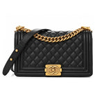 Load image into Gallery viewer, Pre-Owned CHANEL Black Quilted Boy Bag