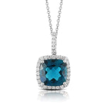 Load image into Gallery viewer, London Blue Topaz and Diamond Pendant
