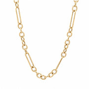 14K Yellow Gold Mixed Link Necklace