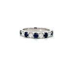 Load image into Gallery viewer, 18K White Gold Sapphire and Diamond Band
