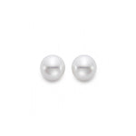 Load image into Gallery viewer, 10.5-11mm White Freshwater Pearl Earrings in 14K White Gold
