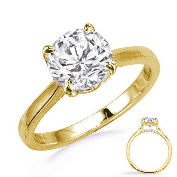 14K Yellow Gold Solitaire Engagement Ring