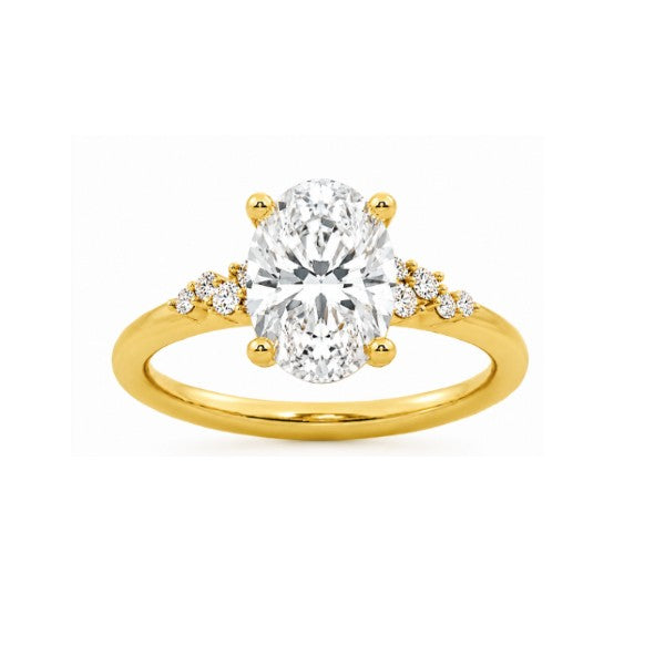 14K Yellow Gold Diamond Semi-Mount Engagement Ring