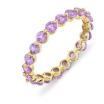 Load image into Gallery viewer, SLOANE STREET Pink Sapphire Stackable Eternity Band
