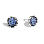 Load image into Gallery viewer, Classic Chain Blue Sapphire Stud Earrings
