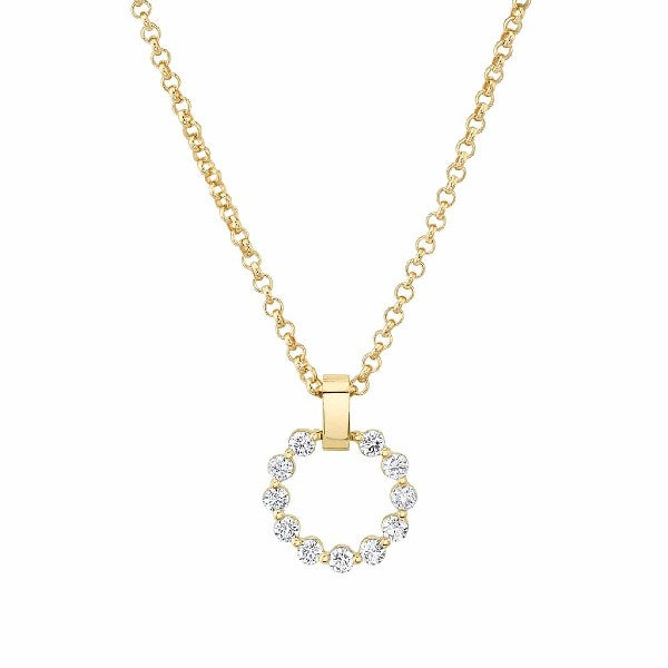 MICHAEL M 14K Yellow Gold Small Cloud Diamond Necklace