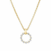 MICHAEL M 14K Yellow Gold Small Cloud Diamond Necklace