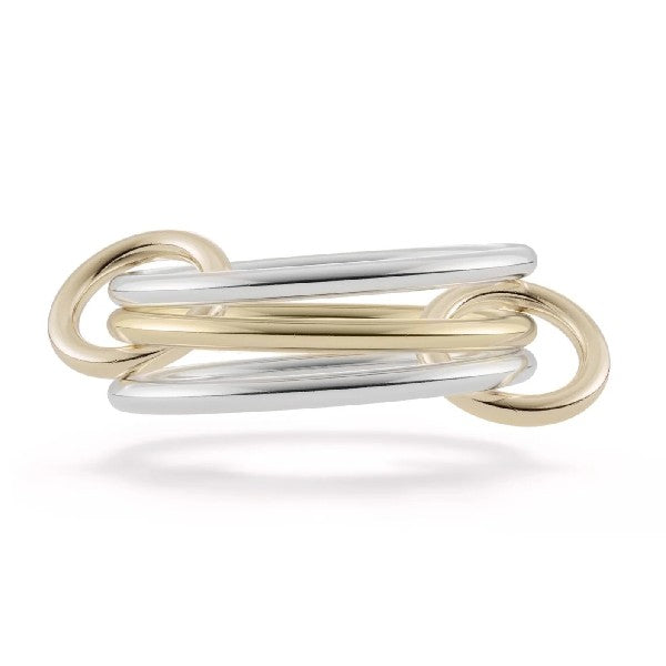 SPINELLI KILCOLLIN Sterling Silver and 18K Yellow Gold Solarium SY Linked Ring