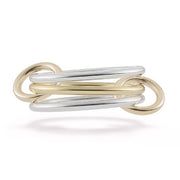 SPINELLI KILCOLLIN Sterling Silver and 18K Yellow Gold Solarium SY Linked Ring
