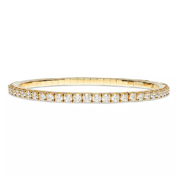 EXTENSIBLE 18K Yellow Gold Stretch Diamond Tennis Bracelet