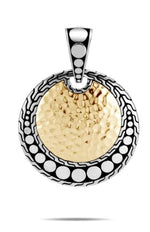 Load image into Gallery viewer, Dot Gold And Silver Round Enhancer Pendant