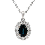 Load image into Gallery viewer, Sapphire and Diamond Pendant
