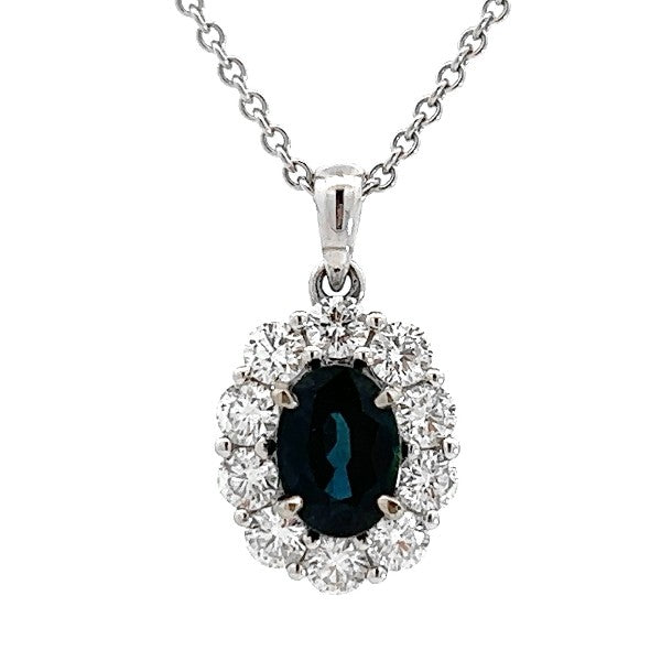 Sapphire and Diamond Pendant