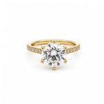 Load image into Gallery viewer, 14K Yellow Gold Solitaire Diamond Engagement Ring