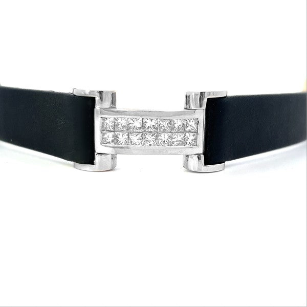 18K White Gold Diamond Link Bracelet