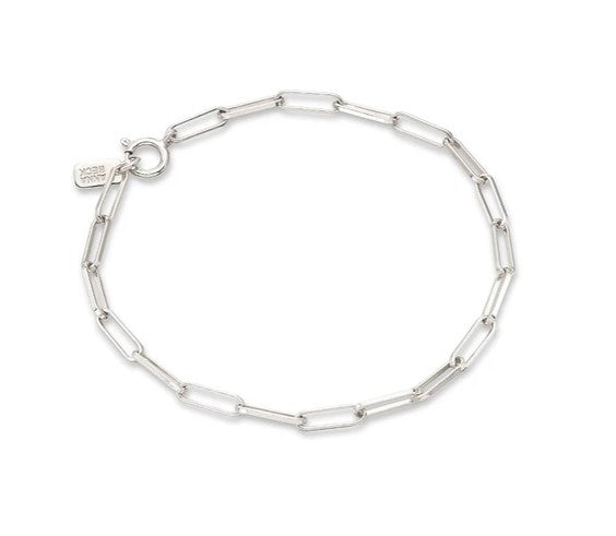 ANNA BECK Elongated Box Chain Bracelet, Silver