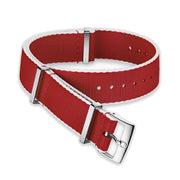 OMEGA NATO Red Strap with White Borders 21-22mm
