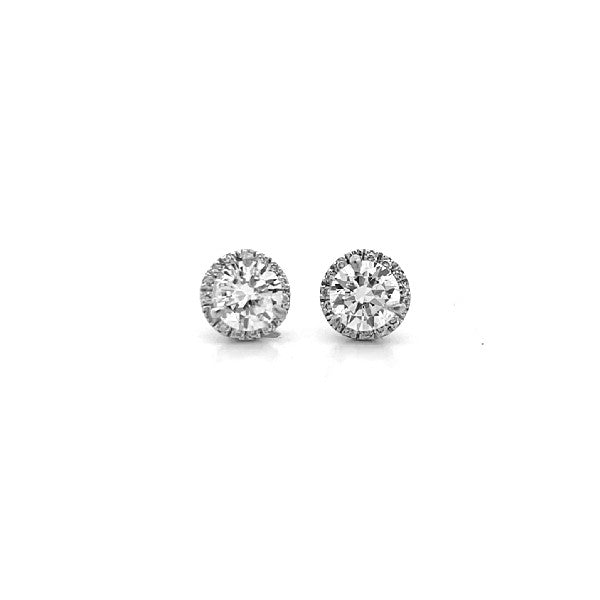 18K White Gold Diamond Earring Jackets