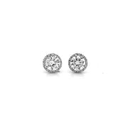 18K White Gold Diamond Earring Jackets
