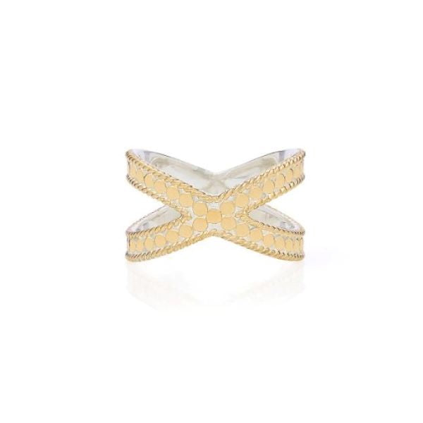 ANNA BECK Classic Criss-Cross Ring - Gold