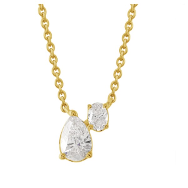 18K Yellow Gold Diamond Necklace