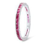Load image into Gallery viewer, BEVERLY K 18K White Gold Ruby Eternity Band