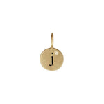 Load image into Gallery viewer, HEATHER B MOORE 14K Yellow Gold Mini Round Initial "j" Charm
