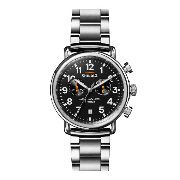 SHINOLA Runwell 41mm Two-eye Chrono Black Dial Watch