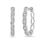 Load image into Gallery viewer, Small Diamond Hoop Earrings
