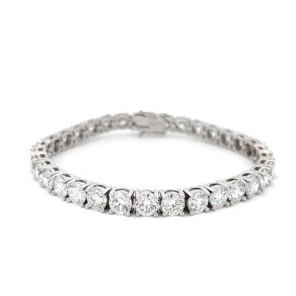 Lab Grown Diamond Tennis Bracelet 25.34 cttw 14K White Gold