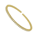 Load image into Gallery viewer, A.LINK 18K Yellow Gold Flexible Diamond Bracelet 2.98cttw