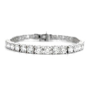 14K White Gold Lab-Grown Diamond Tennis Bracelet 12.00ct