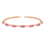 Load image into Gallery viewer, ETHO MARIA 18K Rose Gold Pink Sapphire and Opal Cuff
