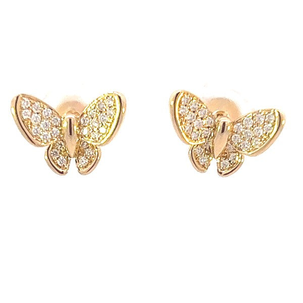 Diamond Butterfly Earrings