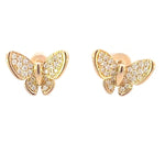 Load image into Gallery viewer, Diamond Butterfly Earrings
