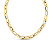 14K Yellow Gold 9mm Large Oval Link Chain