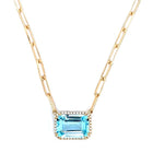 Load image into Gallery viewer, Diamond and Blue Topaz Necklace