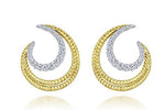 Load image into Gallery viewer, Twisted Crescent Diamond Earrings
