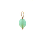 Load image into Gallery viewer, HEATHER B MOORE 14k Yellow Gold Unfaceted Oval Chalcedony Charm