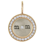 Load image into Gallery viewer, HEATHER B. MOORE 14K Yellow and White Gold Diamond Mom Round Charm
