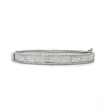 Load image into Gallery viewer, 14K White Gold Diamond Bangle With Bezel-Set Diamonds
