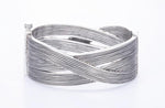 Load image into Gallery viewer, Bamboo Striated Hinged Bangle
