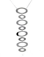 Load image into Gallery viewer, 14K White Gold Open Oval Link Drop Necklace