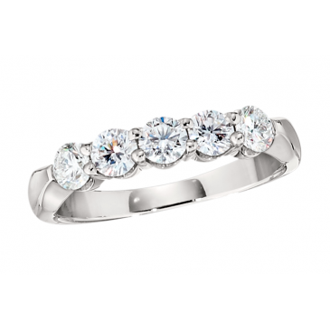 5-Stone Diamond Anniversary Band 0.56CTW