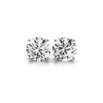 Load image into Gallery viewer, Round Diamond Stud Earrings in 14K White Gold 0.91cttw
