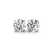 14K White Gold Natural Diamond Stud Earrings 0.91cttw