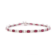 Ruby and Diamond Tennis Bracelet