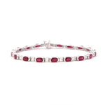 Load image into Gallery viewer, Ruby and Diamond Tennis Bracelet